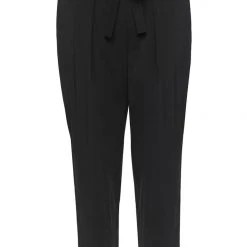 Among The Brave Spirited Black Tie Front Tapered Cupro Pant Fashion