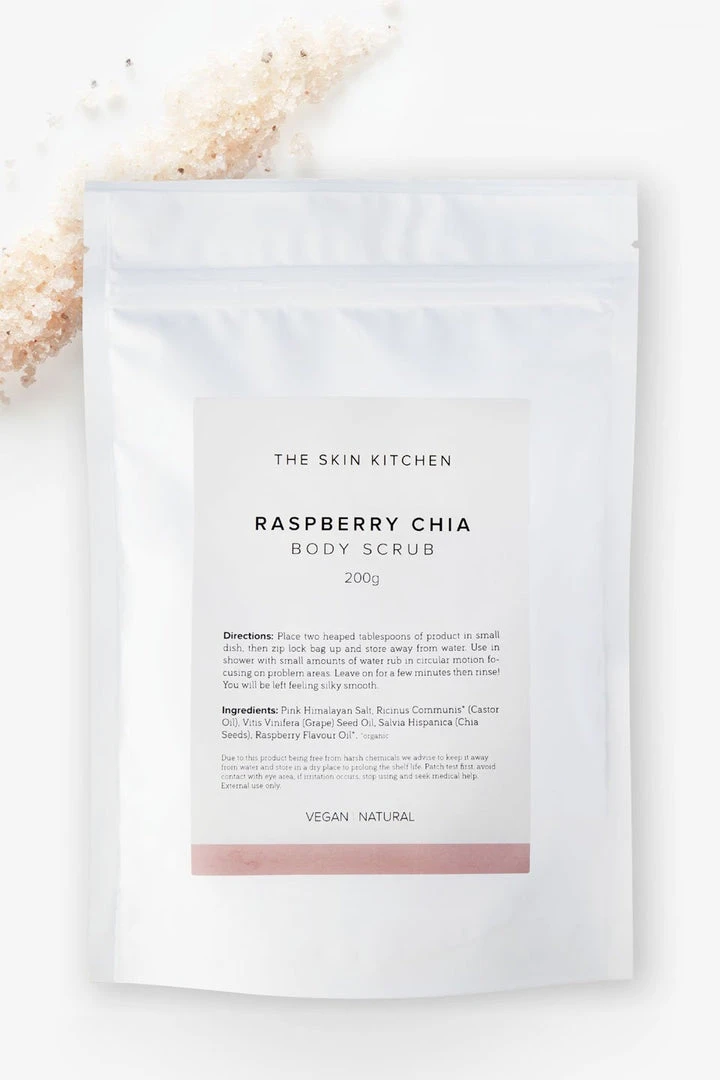 The Skin Kitchen Raspberry Chia Body Scrub 200g 3 The Skin Kitchen Raspberry Chia Body Scrub 200g