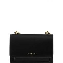 Nakedvice The Regis Gold Chain Side Bag Black