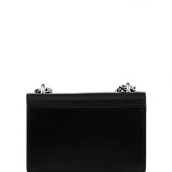 Nakedvice Accessories The Regis Silver Chain Side Bag Black