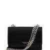 Nakedvice Accessories The Regis Silver Chain Side Bag Black
