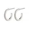 Pilgrim Accessories Roberta Pi Silver Plated Crystal 12mm Earrings