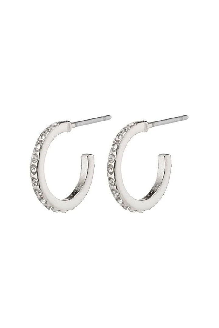 Pilgrim Accessories Roberta Pi Silver Plated Crystal 12mm Earrings 3 Pilgrim Accessories Roberta Pi Silver Plated Crystal 12mm Earrings