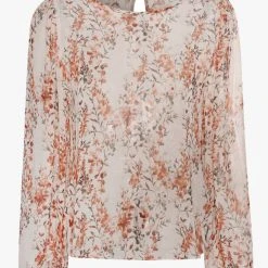 Ivy + Jack Fashion Selena Sand Floral Blouson LS Top