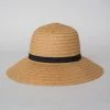 Sophie So Shady Woven Natural Hat With Black Ribbon Accessories