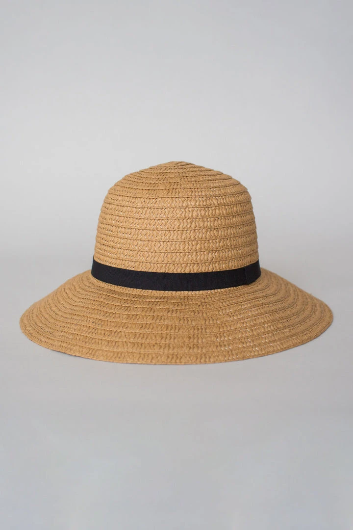 Sophie So Shady Woven Natural Hat With Black Ribbon Accessories 3 Sophie So Shady Woven Natural Hat With Black Ribbon Accessories