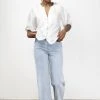 Among The Brave Fashion Billie Light Blue High Waist Long Wide Leg Denim Jean