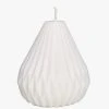 Master + Jack Living & Decor Sophie White Pear Shaped Candle Unscented H8cm X W8cm