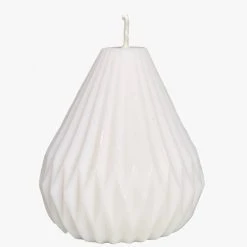 Master + Jack Living & Decor Sophie White Pear Shaped Candle Unscented H8cm X W8cm