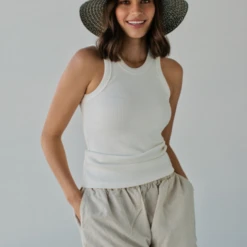 Sophie So Shady Woven Monochrome Hat Accessories