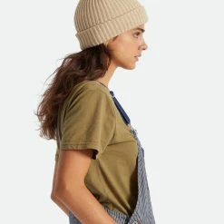 Brixton Alison Beige Beanie With Pompom