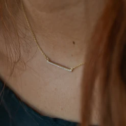 Sophie Sparkle Bar Necklace Gold