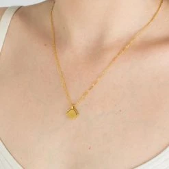 Brie Leon Accessories 925 Robert Spinning Disc Pendant Gold Necklace