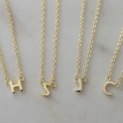 Sophie Little Letter Single Gold Necklace
