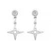 Lindi Kingi Star Stud Drop Earrings Silver Accessories
