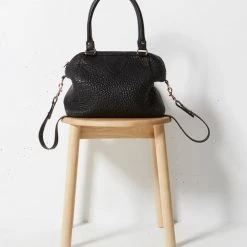 Status Anxiety Accessories Force Of Being Black Bubble Leather Handbag