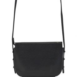Status Anxiety Accessories In Her Command Curved Base Black Cross Body Bag With Stud Detail
