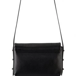 Status Anxiety Succumb Shoulder Bag Black Fold Over Side Studs