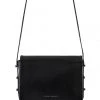 Status Anxiety Succumb Shoulder Bag Black Fold Over Side Studs
