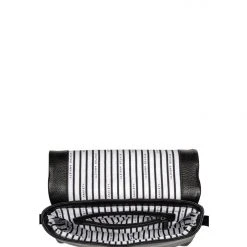 Status Anxiety Succumb Shoulder Bag Black Fold Over Side Studs