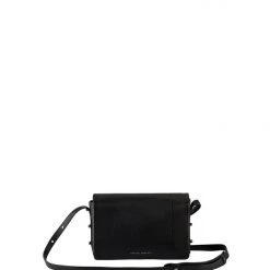 Status Anxiety Succumb Shoulder Bag Black Fold Over Side Studs