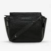Status Anxiety Accessories The Ascendants Black Pebble Shoulder Bag With Chunky Zips