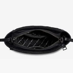 Status Anxiety Accessories The Ascendants Black Pebble Shoulder Bag With Chunky Zips