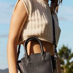 Status Anxiety Worst Behind Us Black Leather Bag