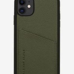 Status Anxiety Accessories Who's Who Leather Phone Case Khaki