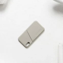 Status Anxiety Hunter + Fox Leather Light Grey Iphone Case X/XS