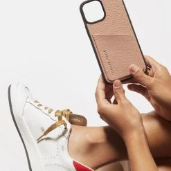 Status Anxiety Accessories Who's Who Leather Phone Case Dusky Pink