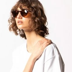 Status Anxiety Ascetic Brown Tort Round Sunglasses