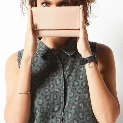 Status Anxiety Audrey Foldover Dusty Pink Pebble Leather Wallet 9 Status Anxiety Audrey Foldover Dusty Pink Pebble Leather Wallet