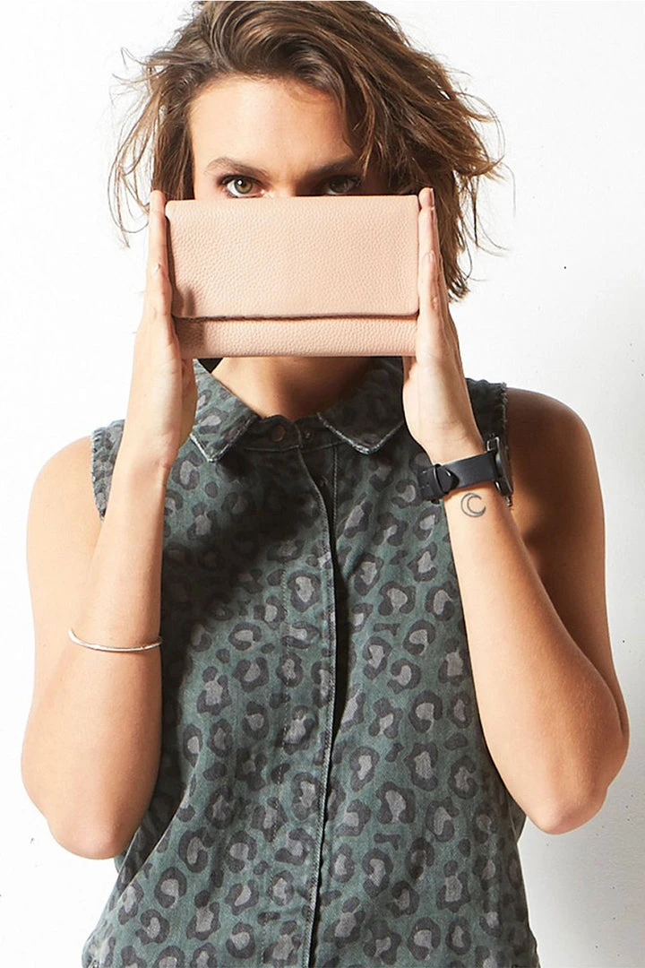 Status Anxiety Audrey Foldover Dusty Pink Pebble Leather Wallet 6 Status Anxiety Audrey Foldover Dusty Pink Pebble Leather Wallet