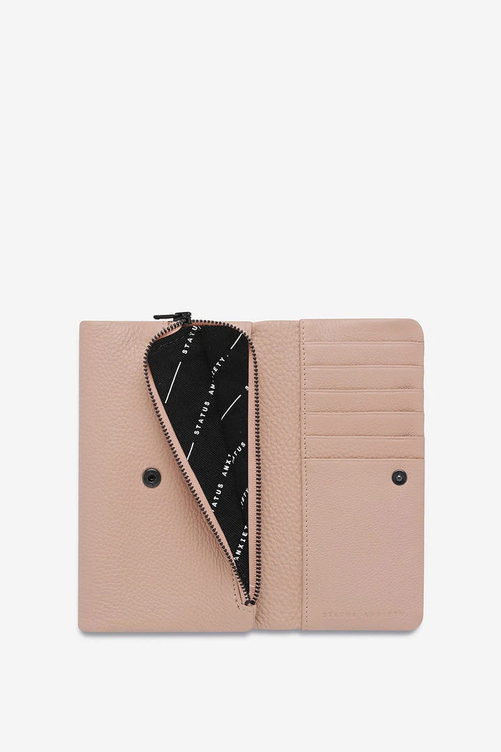 Status Anxiety Audrey Foldover Dusty Pink Pebble Leather Wallet 4 Status Anxiety Audrey Foldover Dusty Pink Pebble Leather Wallet