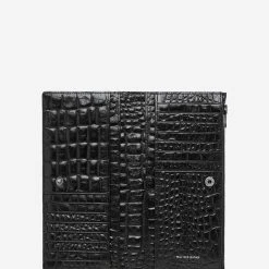 Status Anxiety In The Beginning Black Croc Emboss Wallet