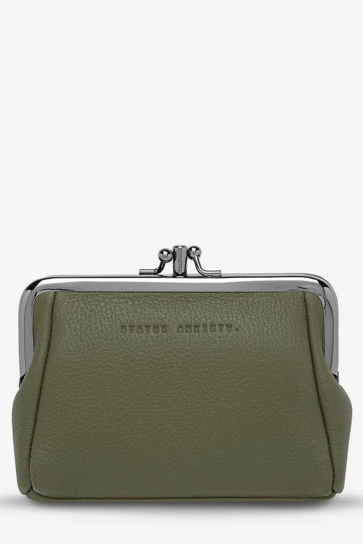 Status Anxiety Accessories Volatile Khaki Clip Purse 3 Status Anxiety Accessories Volatile Khaki Clip Purse