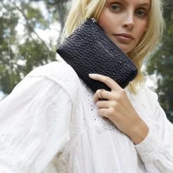 Status Anxiety Accessories Smoke And Mirrors Black Bubble Wallet