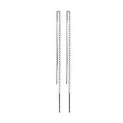 Pilgrim Tahoe Thread Bar Earrings Silver