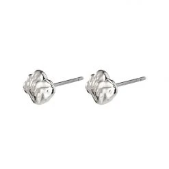 Pilgrim Tally Abstract Wave Stud Earrings Silver Plated Accessories