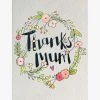 Little Difference Gifts For Her Thanks Mum Wreath Greeting Card