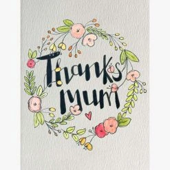 Little Difference Gifts For Her Thanks Mum Wreath Greeting Card