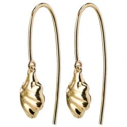 Pilgrim Tolerance Abstract Drop Hook Earrings Gold Plated Accessories