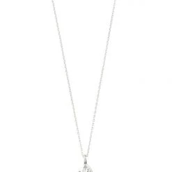 Pilgrim Tolerance Abstract Wave Pendant Necklace Silver Plated Accessories