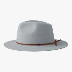 Brixton Wesley Fedora Pebble Grey Wool Felt Hat