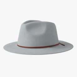 Brixton Wesley Fedora Pebble Grey Wool Felt Hat