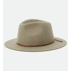Brixton Wesley Packable Fedora Light Olive Wool Felt Hat Accessories