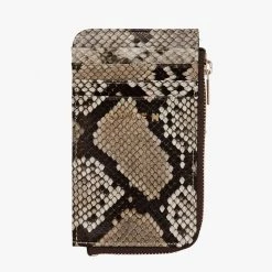 Saben Winona Card Holder Brown Python Leather