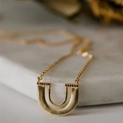 Silver Linings Accessories Zulu Gold U Shape Necklace