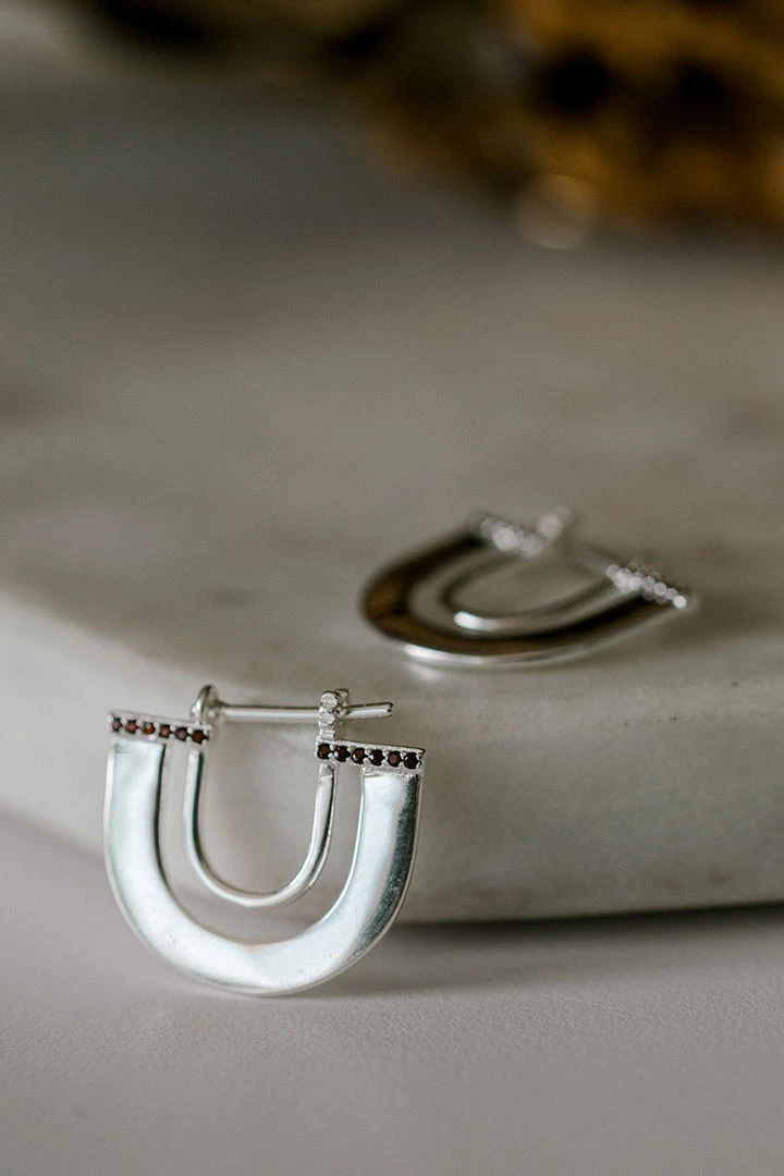 Silver Linings Accessories Zulu Silver U Shape Earring 3 Silver Linings Accessories Zulu Silver U Shape Earring